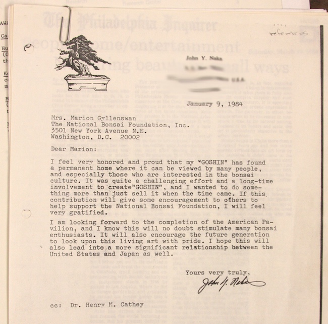 Goshin letter